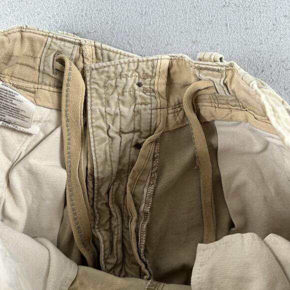 Vtg Y2K Abercrombie & Fitch Cargo Shorts Men’s 28‎ Khaki Drawstring Paratrooper - Picture 11 of 16